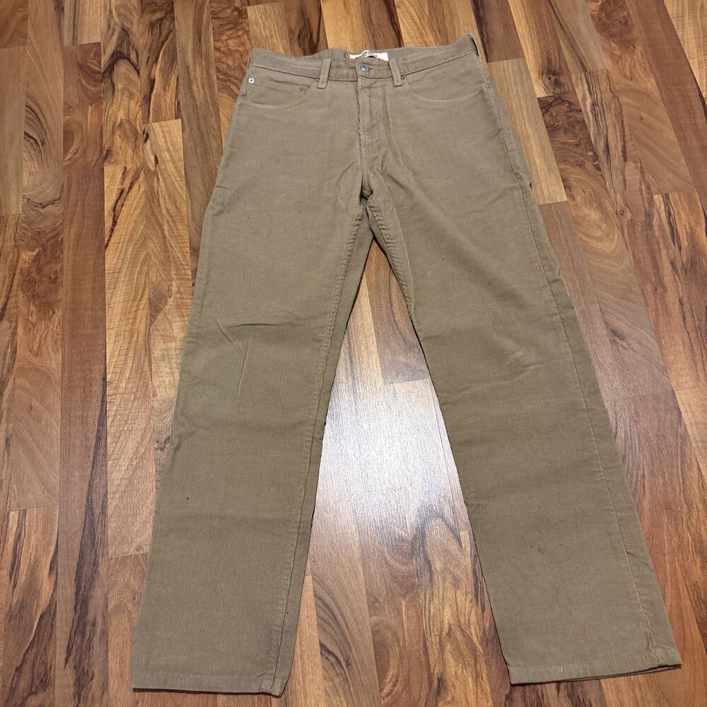 Vintage 2000s Levis 505 Regular Fit Corduroy Pants Tan Beige Khaki 32x30 Y2K